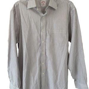 Brooks Brothers 346 long sleeve 16.5 4/5  Men’s button down, pin striped